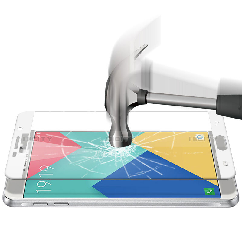 Samsung Galaxy A9 Pro (2016) SM-A9100用強化ガラス フル液晶保護フィルム F04 サムスン ホワイト