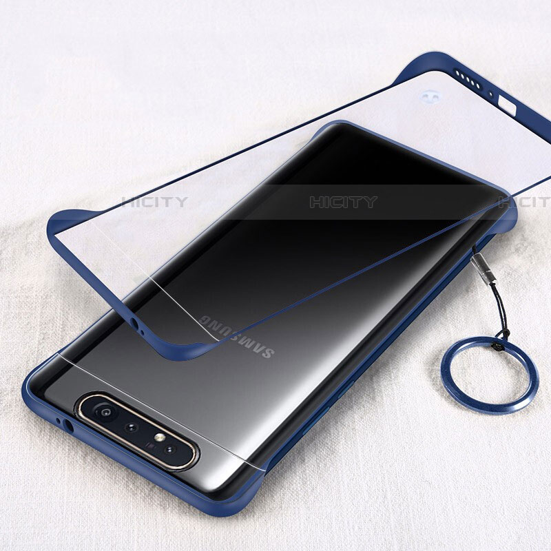 Samsung Galaxy A90 4G用ハードカバー クリスタル クリア透明 S01 サムスン ネイビー