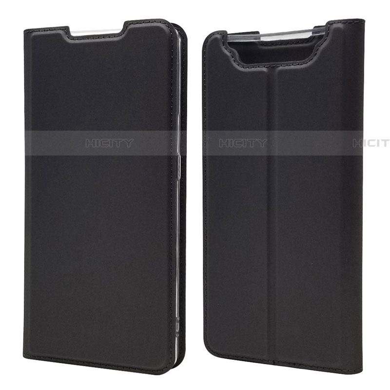 Samsung Galaxy A90 4G用手帳型 レザーケース スタンド カバー サムスン ブラック
