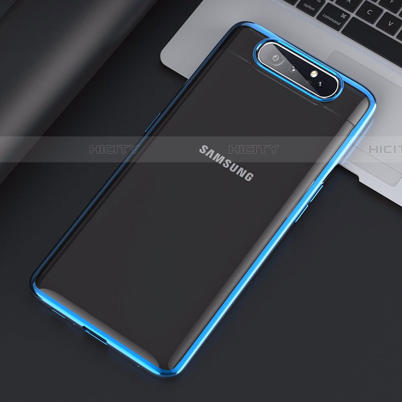 Samsung Galaxy A90 4G用ハードカバー クリスタル クリア透明 H01 サムスン ネイビー
