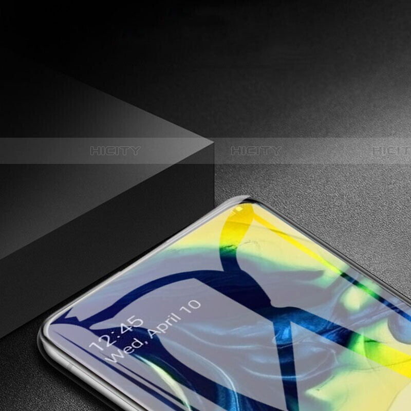 Samsung Galaxy A90 4G用強化ガラス フル液晶保護フィルム サムスン ブラック
