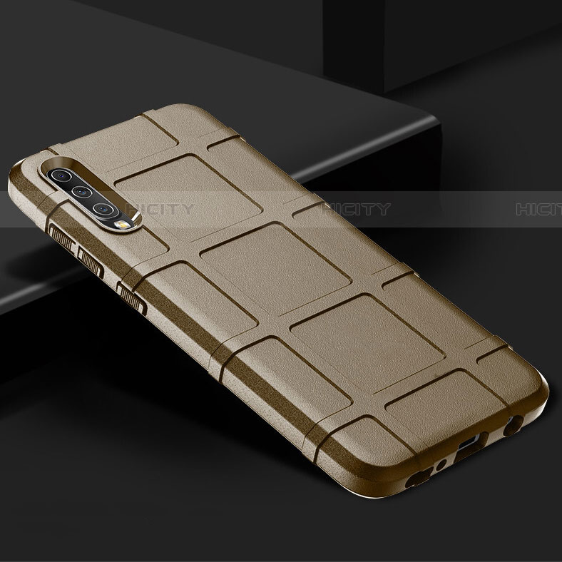 Samsung Galaxy A90 5G用360度 フルカバー極薄ソフトケース シリコンケース 耐衝撃 全面保護 バンパー S01 サムスン ゴールド