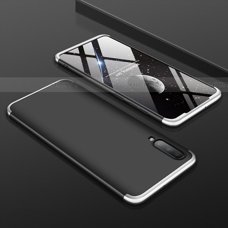 Samsung Galaxy A90 5G用ハードケース プラスチック 質感もマット 前面と背面 360度 フルカバー サムスン シルバー
