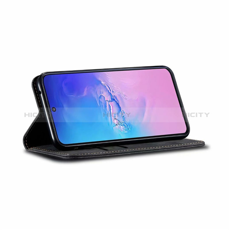 Samsung Galaxy A91用手帳型 布 スタンド サムスン 