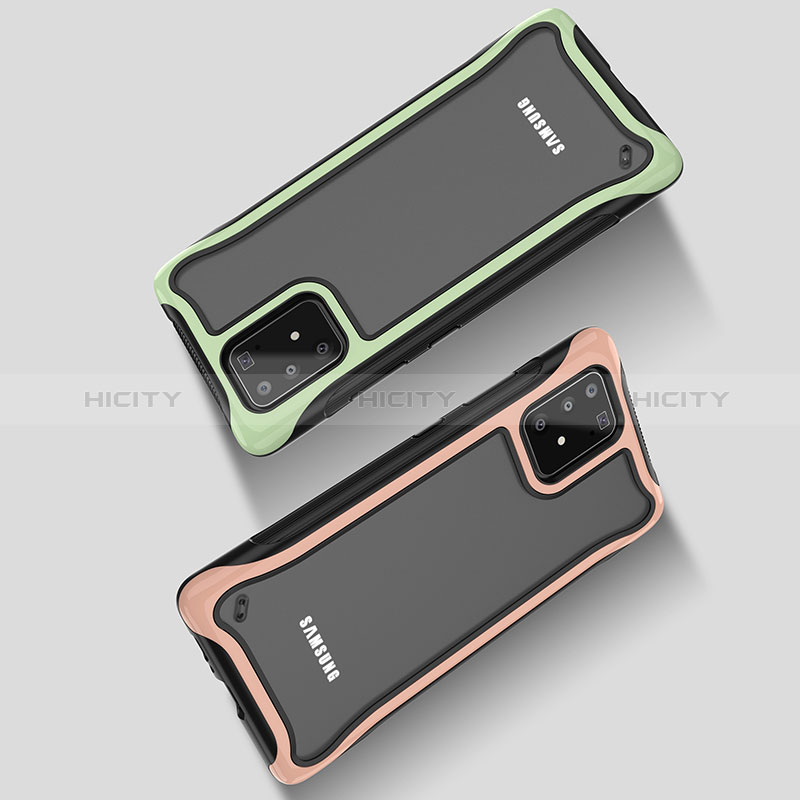 Samsung Galaxy A91用360度 フルカバー ハイブリットバンパーケース クリア透明 プラスチック カバー サムスン 