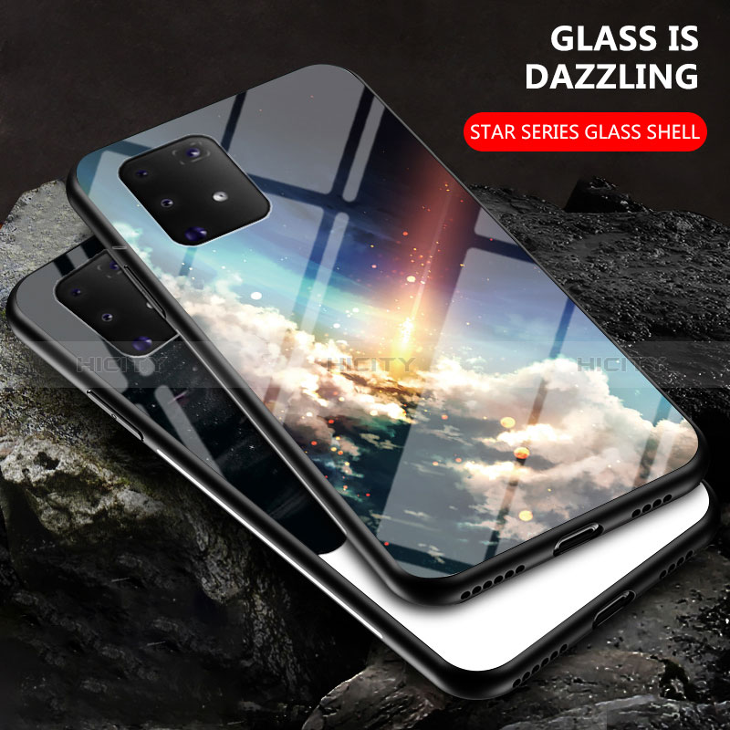 Samsung Galaxy A91用ハイブリットバンパーケース プラスチック パターン 鏡面 カバー LS1 サムスン 