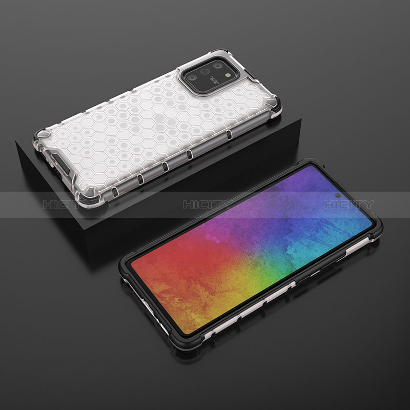 Samsung Galaxy A91用360度 フルカバー ハイブリットバンパーケース クリア透明 プラスチック カバー AM2 サムスン 