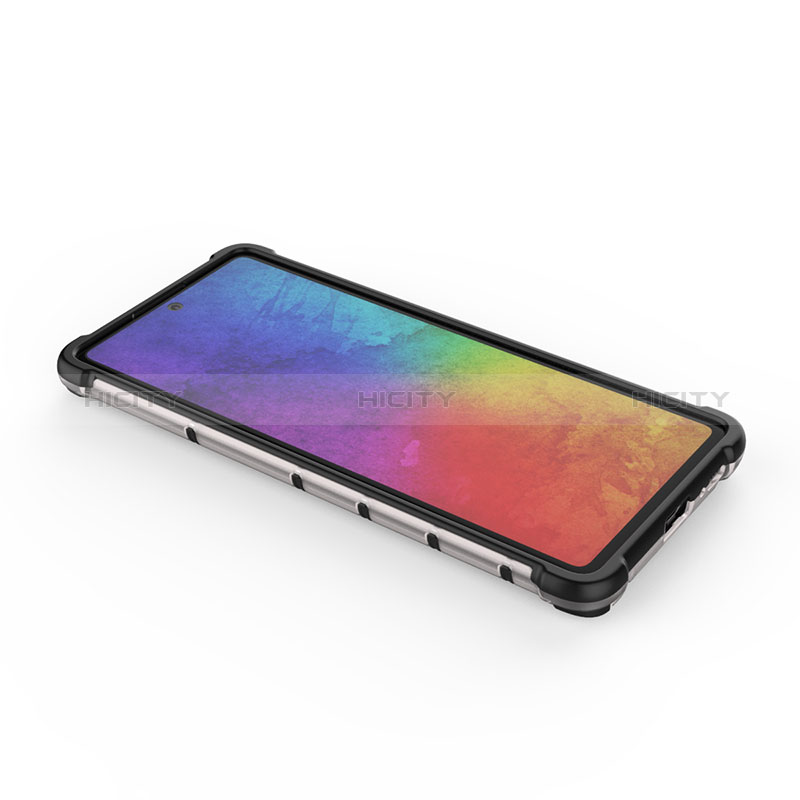 Samsung Galaxy A91用360度 フルカバー ハイブリットバンパーケース クリア透明 プラスチック カバー AM1 サムスン 