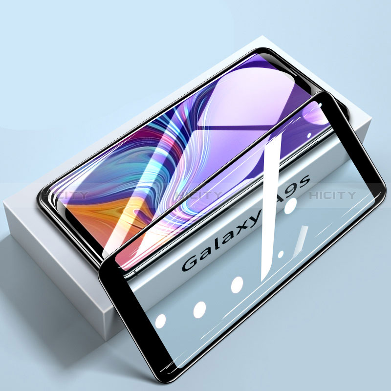 Samsung Galaxy A9s用強化ガラス フル液晶保護フィルム サムスン ブラック