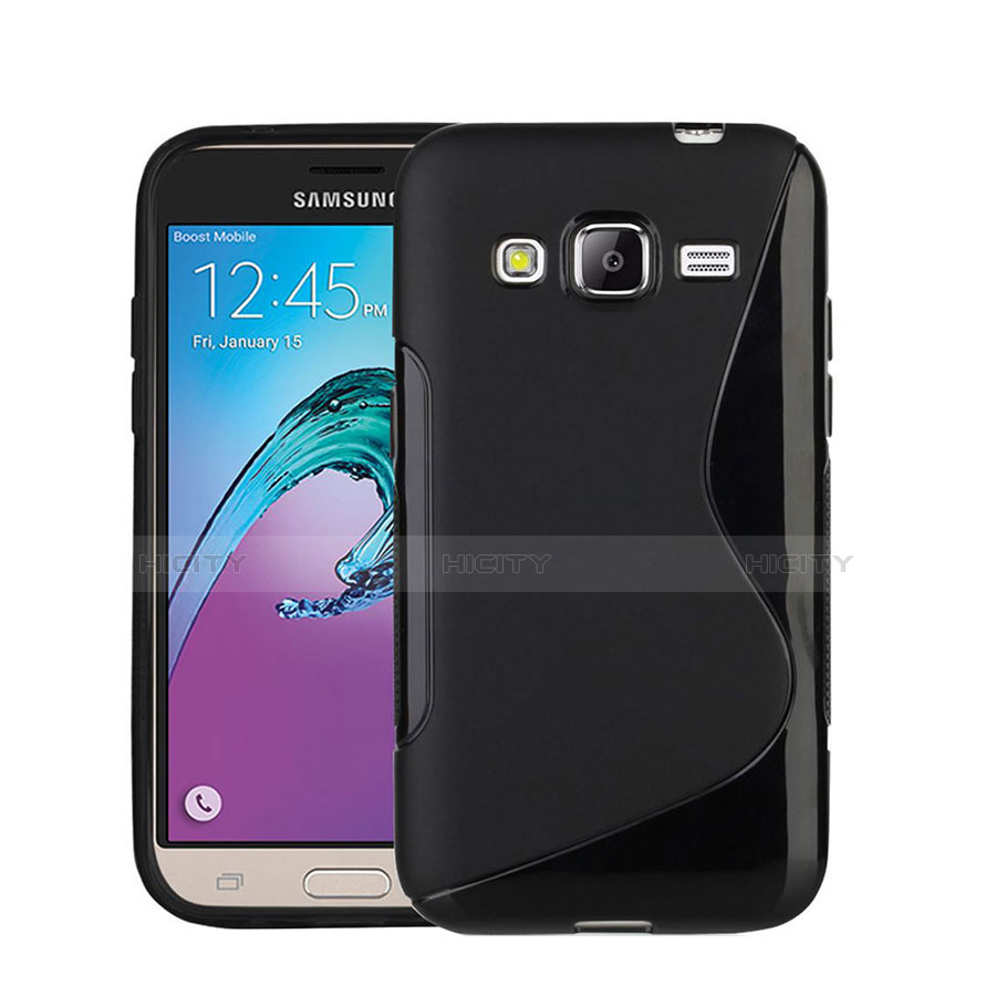 Samsung Galaxy Amp Prime J320P J320M用ソフトケース S ライン サムスン ブラック