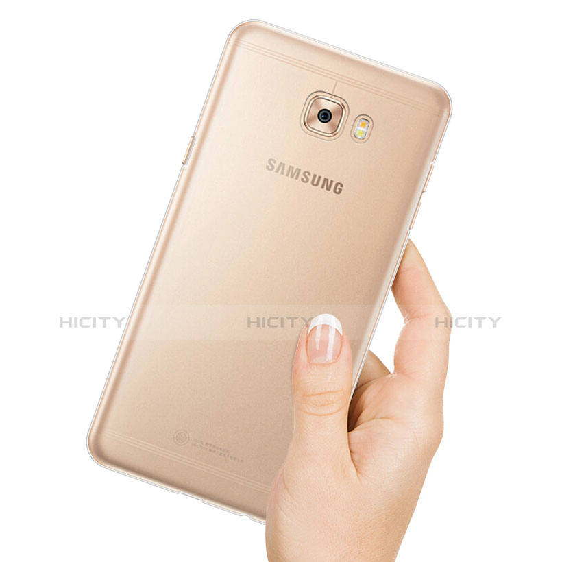 Samsung Galaxy C5 Pro C5010用極薄ソフトケース シリコンケース 耐衝撃 全面保護 クリア透明 T08 サムスン クリア