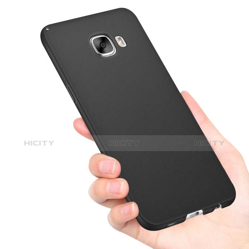 Samsung Galaxy C5 SM-C5000用ハードケース プラスチック 質感もマット M04 サムスン ブラック