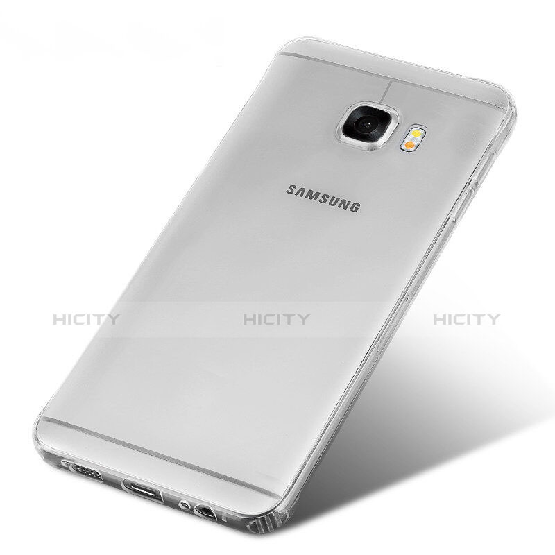 Samsung Galaxy C5 SM-C5000用極薄ソフトケース シリコンケース 耐衝撃 全面保護 クリア透明 サムスン クリア