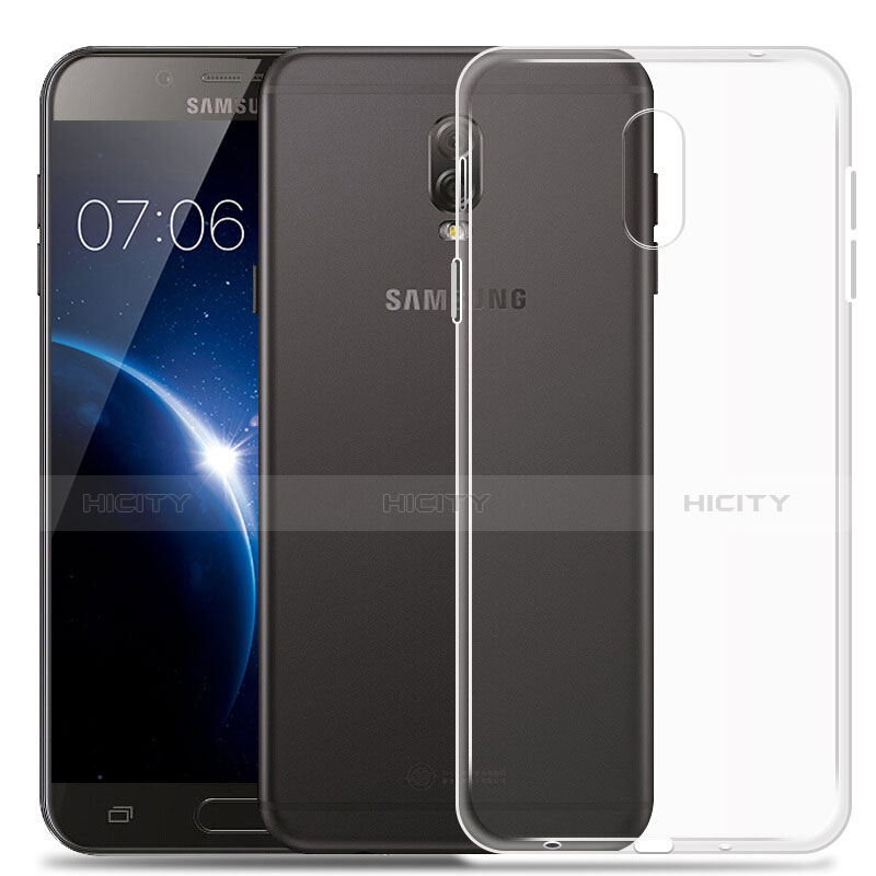 Samsung Galaxy C7 (2017)用極薄ソフトケース シリコンケース 耐衝撃 全面保護 クリア透明 カバー サムスン クリア