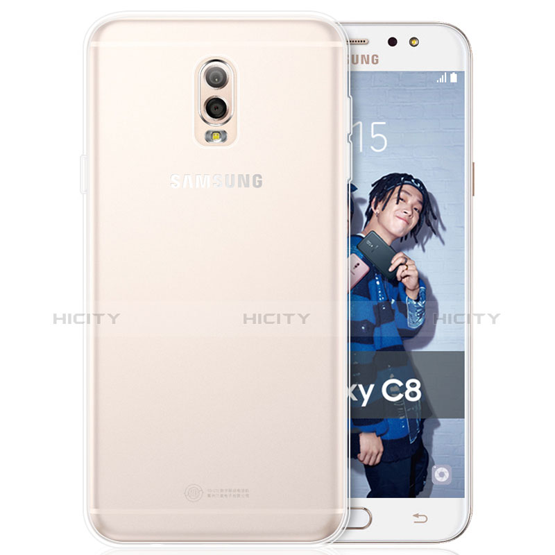 Samsung Galaxy C7 (2017)用極薄ソフトケース シリコンケース 耐衝撃 全面保護 クリア透明 サムスン クリア