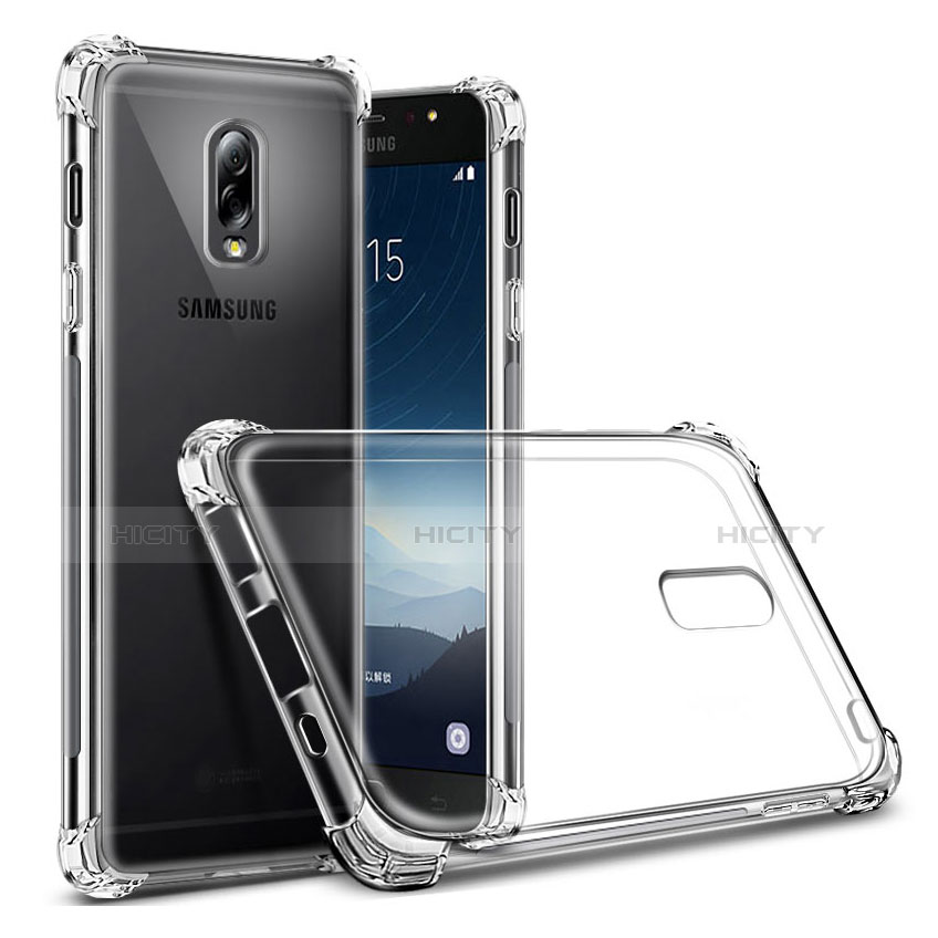 Samsung Galaxy C7 (2017)用極薄ソフトケース シリコンケース 耐衝撃 全面保護 クリア透明 T02 サムスン クリア