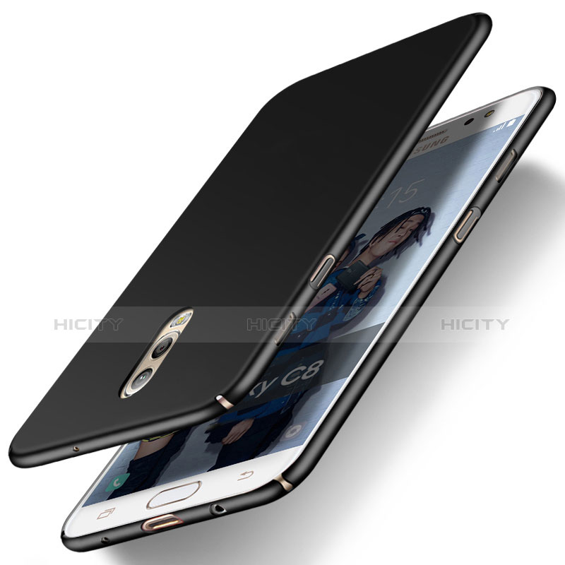 Samsung Galaxy C7 (2017)用ハードケース プラスチック 質感もマット M03 サムスン ブラック