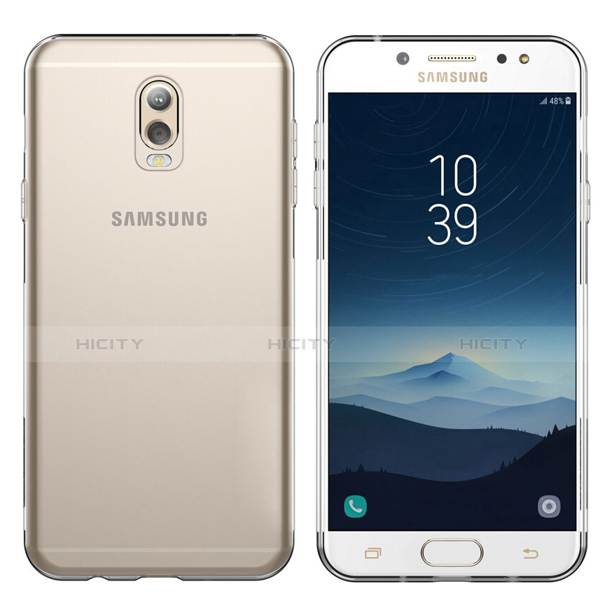 Samsung Galaxy C7 (2017)用極薄ソフトケース シリコンケース 耐衝撃 全面保護 クリア透明 T03 サムスン クリア