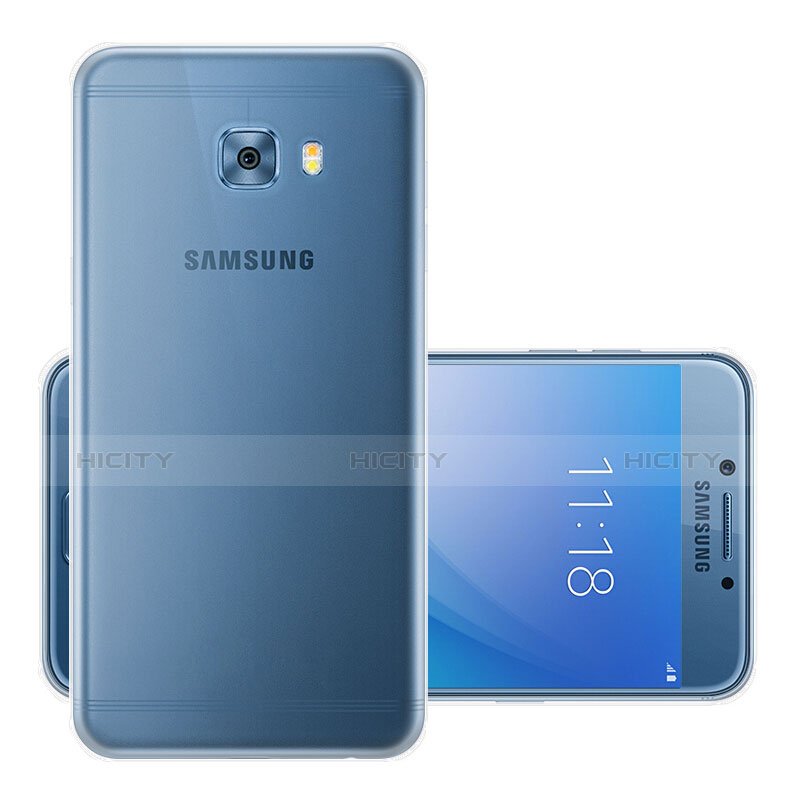 Samsung Galaxy C7 Pro C7010用極薄ソフトケース シリコンケース 耐衝撃 全面保護 クリア透明 カバー サムスン クリア