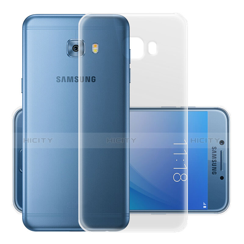 Samsung Galaxy C7 Pro C7010用極薄ソフトケース シリコンケース 耐衝撃 全面保護 クリア透明 カバー サムスン クリア