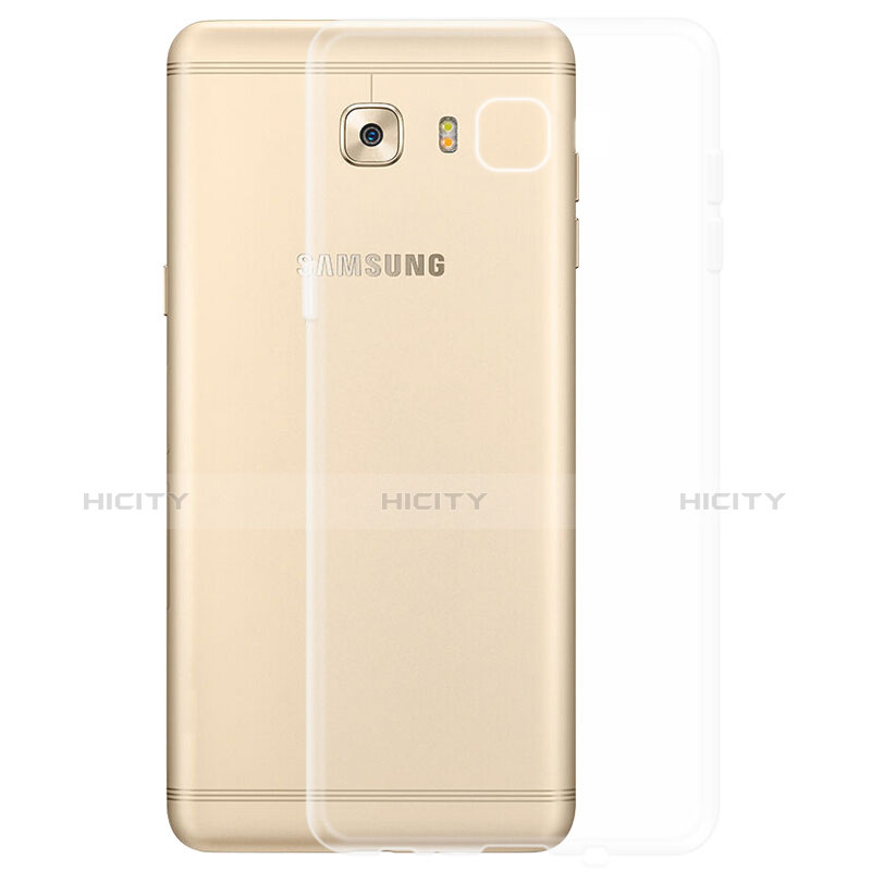 Samsung Galaxy C7 Pro C7010用極薄ソフトケース シリコンケース 耐衝撃 全面保護 クリア透明 T03 サムスン クリア