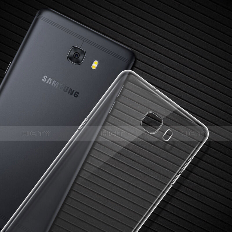 Samsung Galaxy C7 Pro C7010用極薄ソフトケース シリコンケース 耐衝撃 全面保護 クリア透明 T07 サムスン クリア