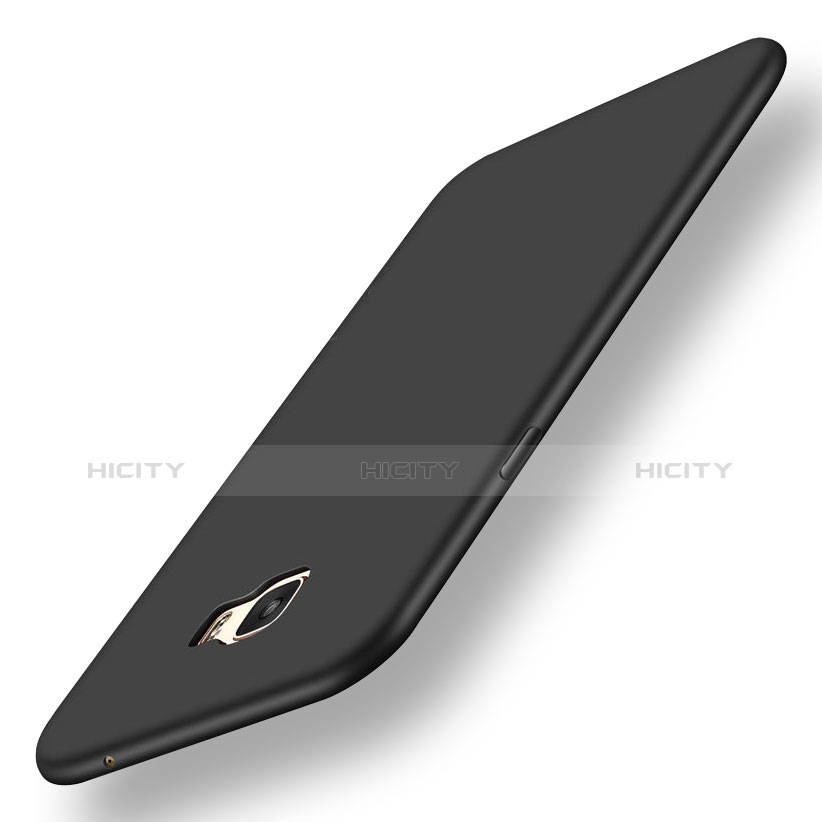 Samsung Galaxy C7 Pro C7010用極薄ソフトケース シリコンケース 耐衝撃 全面保護 S01 サムスン ブラック