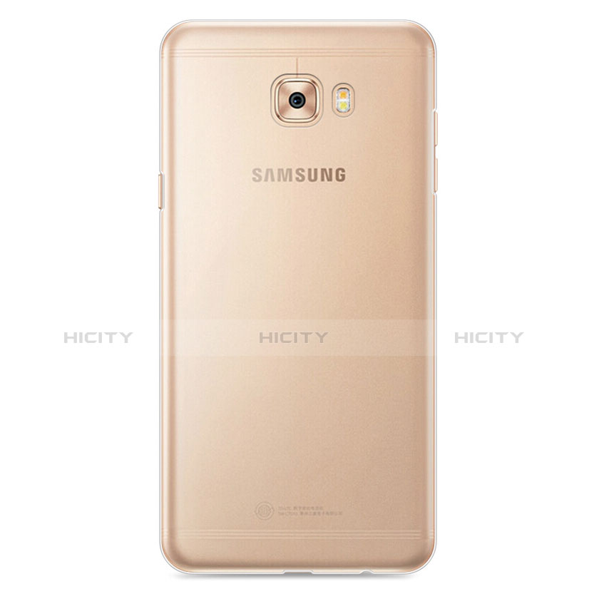 Samsung Galaxy C7 Pro C7010用極薄ソフトケース シリコンケース 耐衝撃 全面保護 クリア透明 T08 サムスン クリア
