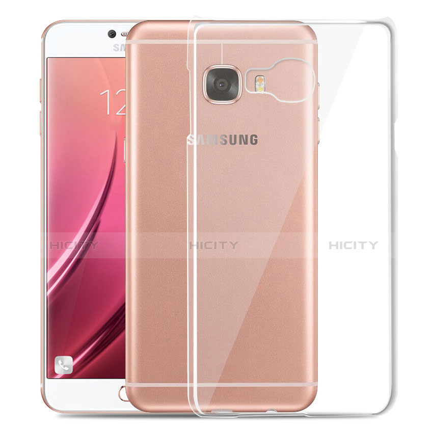 Samsung Galaxy C7 SM-C7000用極薄ソフトケース シリコンケース 耐衝撃 全面保護 クリア透明 T03 サムスン クリア