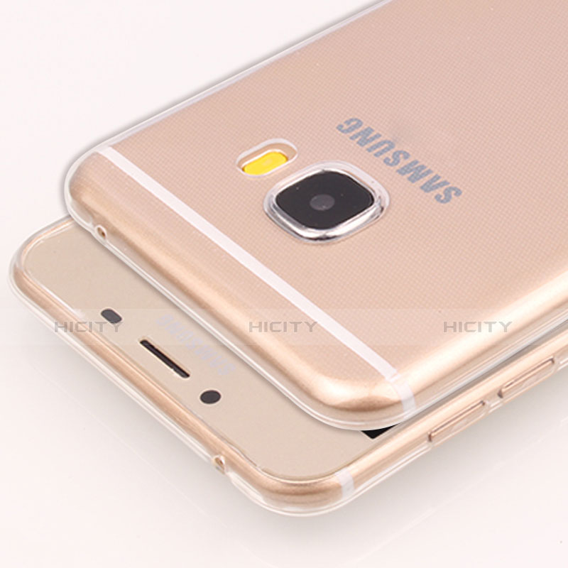 Samsung Galaxy C7 SM-C7000用極薄ソフトケース シリコンケース 耐衝撃 全面保護 クリア透明 T05 サムスン クリア