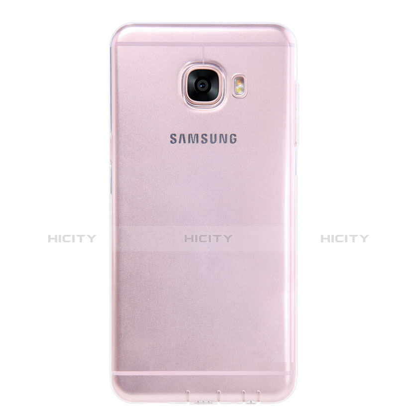 Samsung Galaxy C7 SM-C7000用極薄ソフトケース シリコンケース 耐衝撃 全面保護 クリア透明 T06 サムスン クリア