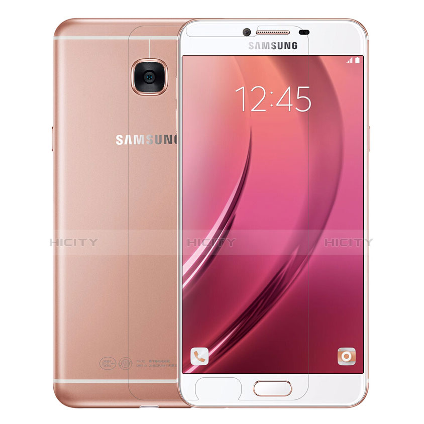 Samsung Galaxy C7 SM-C7000用強化ガラス 液晶保護フィルム T03 サムスン クリア