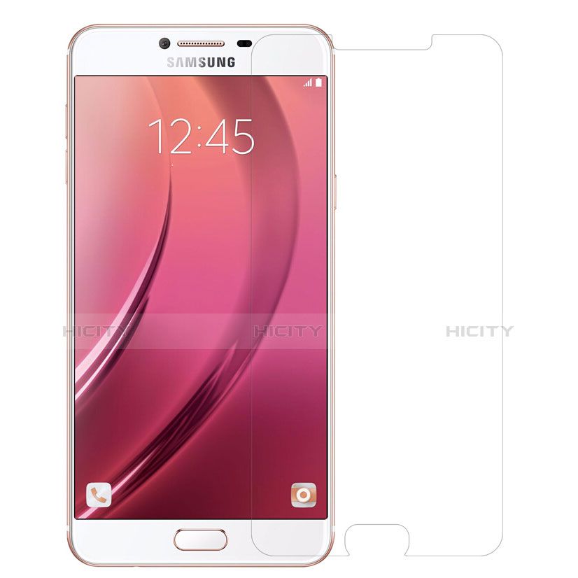 Samsung Galaxy C7 SM-C7000用強化ガラス 液晶保護フィルム T03 サムスン クリア