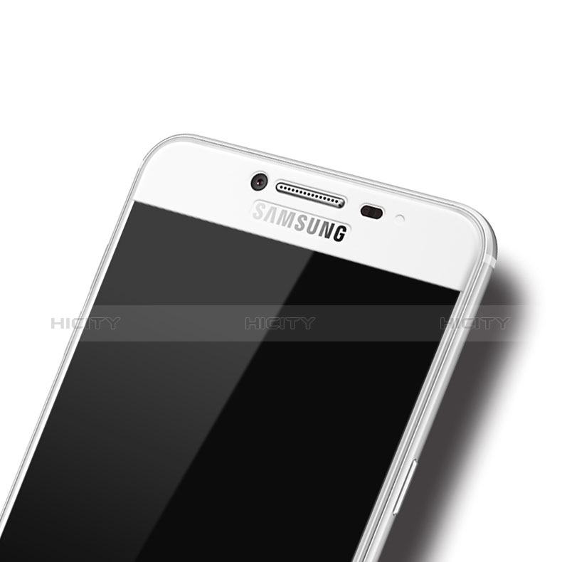 Samsung Galaxy C7 SM-C7000用強化ガラス フル液晶保護フィルム サムスン ホワイト
