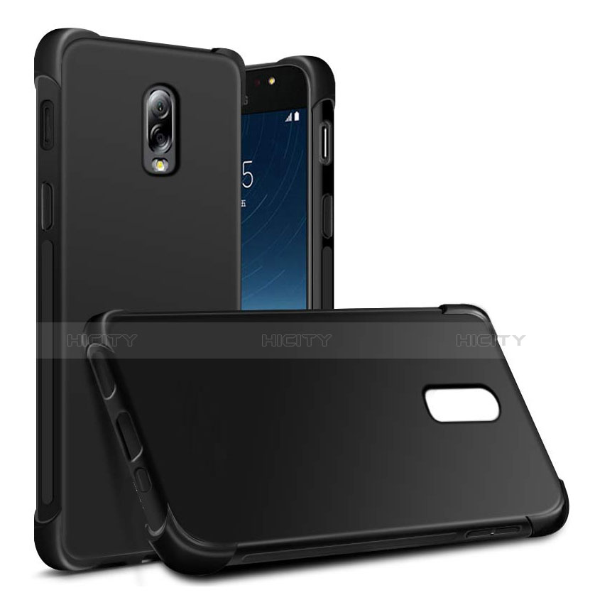 Samsung Galaxy C8 C710F用360度 フルカバー極薄ソフトケース シリコンケース 耐衝撃 全面保護 サムスン ブラック