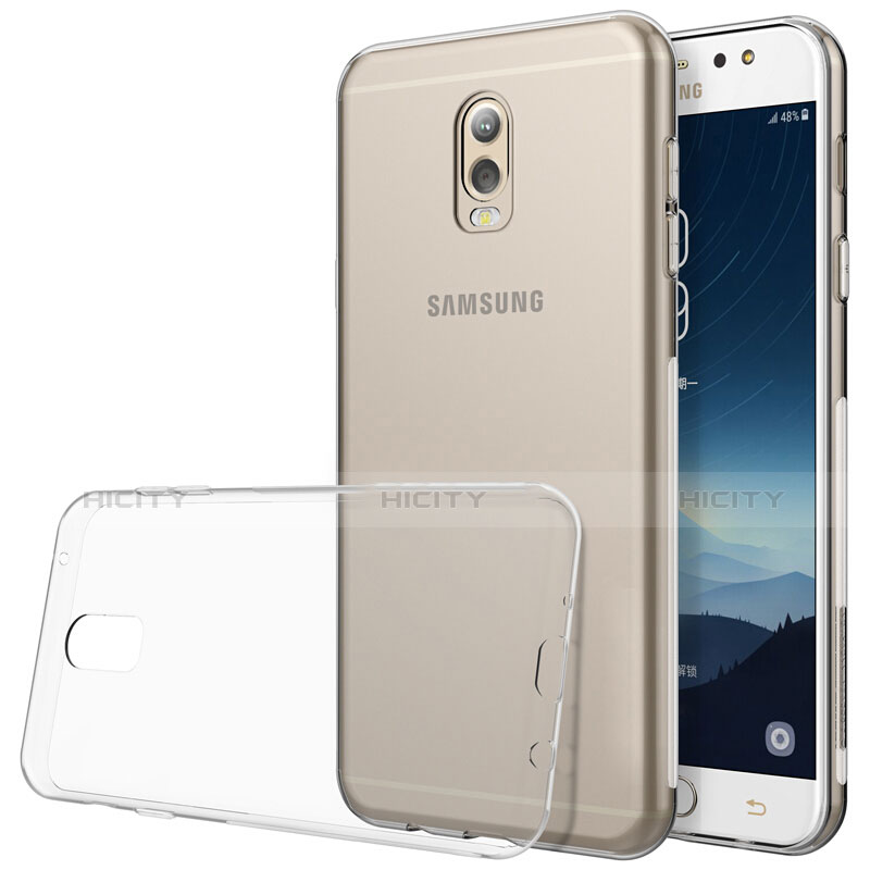 Samsung Galaxy C8 C710F用極薄ソフトケース シリコンケース 耐衝撃 全面保護 クリア透明 T03 サムスン クリア