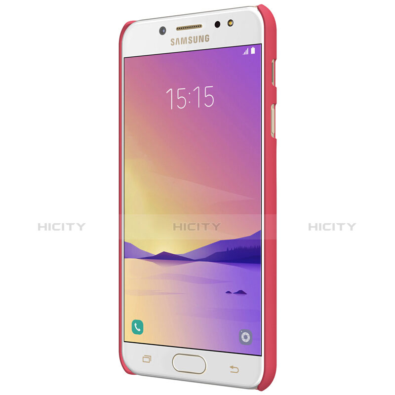Samsung Galaxy C8 C710F用ハードケース プラスチック 質感もマット M04 サムスン レッド