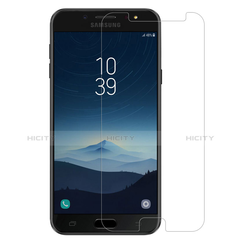 Samsung Galaxy C8 C710F用強化ガラス 液晶保護フィルム サムスン クリア