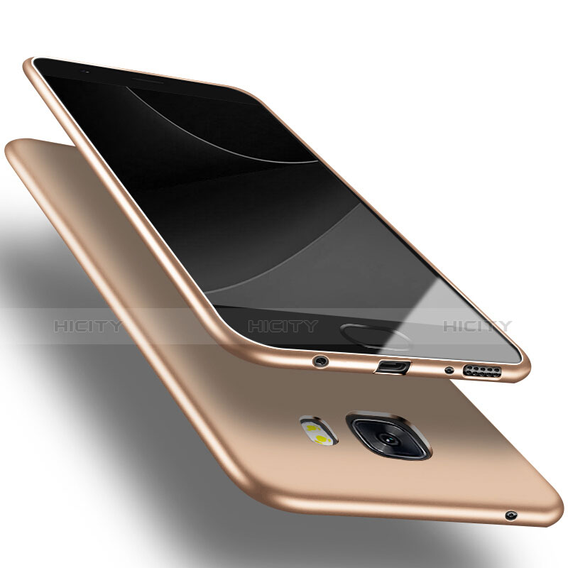 Samsung Galaxy C9 Pro C9000用ハードケース プラスチック 質感もマット M01 サムスン ゴールド