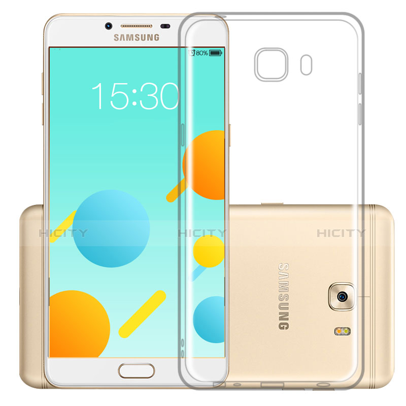 Samsung Galaxy C9 Pro C9000用極薄ソフトケース シリコンケース 耐衝撃 全面保護 クリア透明 T04 サムスン クリア