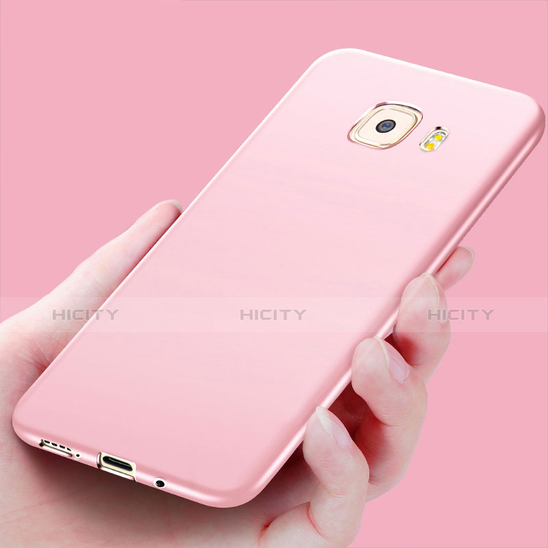 Samsung Galaxy C9 Pro C9000用極薄ソフトケース シリコンケース 耐衝撃 全面保護 S03 サムスン ピンク