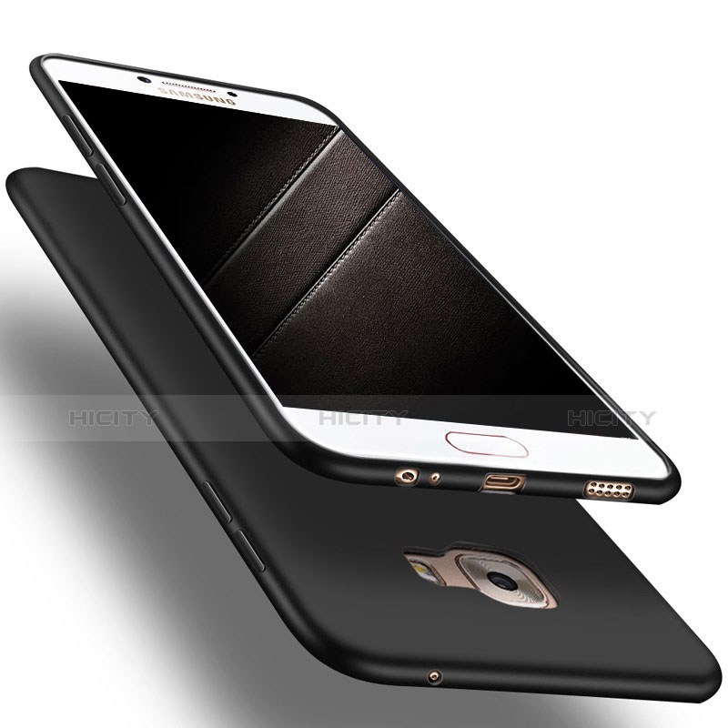 Samsung Galaxy C9 Pro C9000用極薄ソフトケース シリコンケース 耐衝撃 全面保護 S03 サムスン ブラック