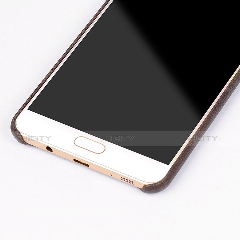 Samsung Galaxy C9 Pro C9000用ケース 高級感 手触り良いレザー柄 L01 サムスン ブラウン