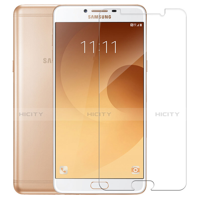 Samsung Galaxy C9 Pro C9000用強化ガラス 液晶保護フィルム T03 サムスン クリア