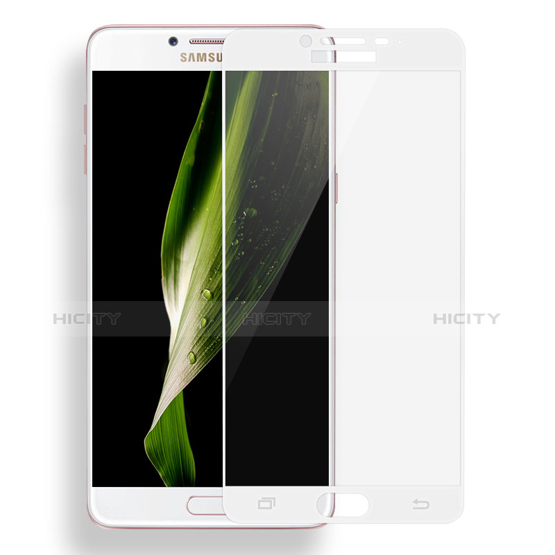 Samsung Galaxy C9 Pro C9000用強化ガラス フル液晶保護フィルム F04 サムスン ゴールド