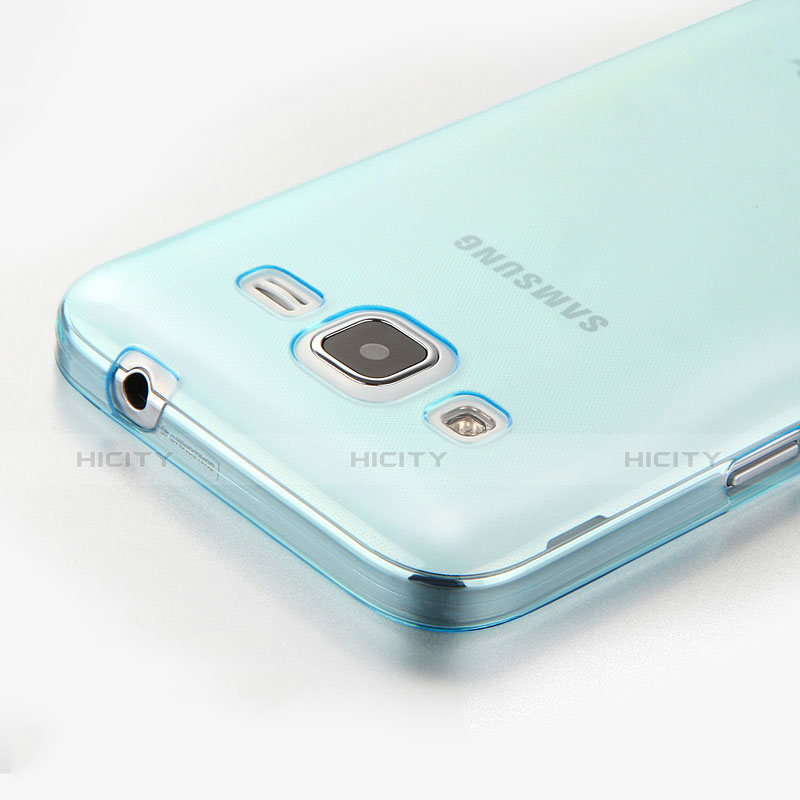 Samsung Galaxy Core Prime G360F G360GY用極薄ソフトケース シリコンケース 耐衝撃 全面保護 クリア透明 サムスン ネイビー