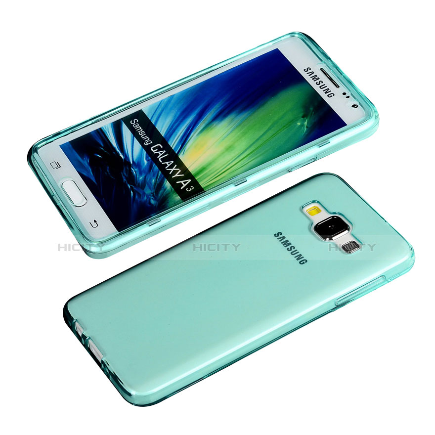 Samsung Galaxy DS A300G A300H A300M用ソフトケース フルカバー クリア透明 サムスン ネイビー