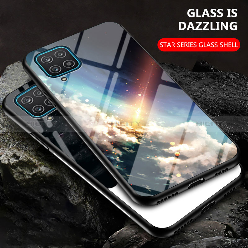 Samsung Galaxy F12用ハイブリットバンパーケース プラスチック パターン 鏡面 カバー LS1 サムスン 