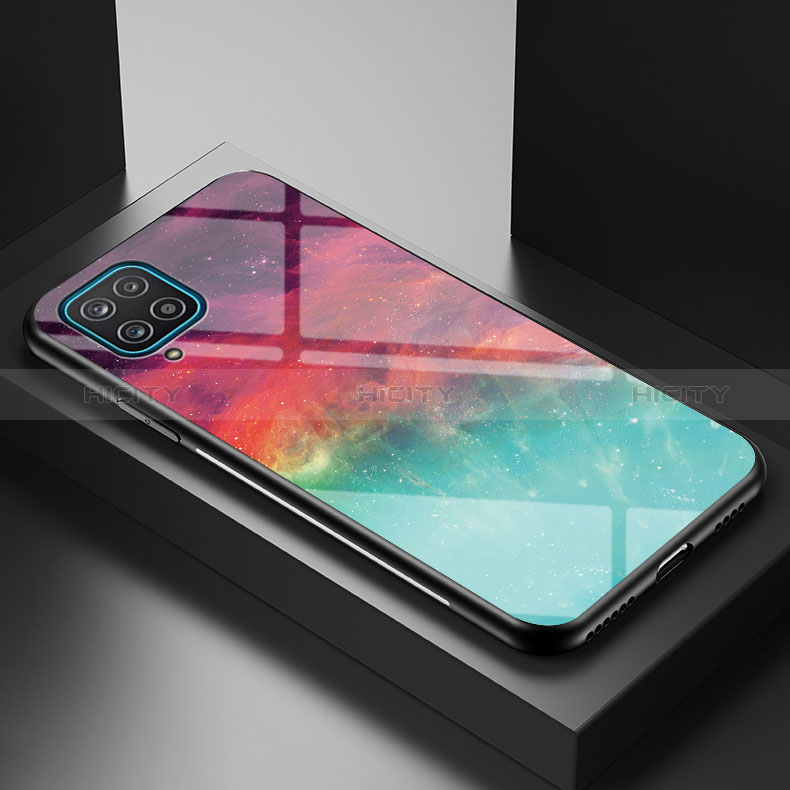 Samsung Galaxy F12用ハイブリットバンパーケース プラスチック パターン 鏡面 カバー LS1 サムスン 