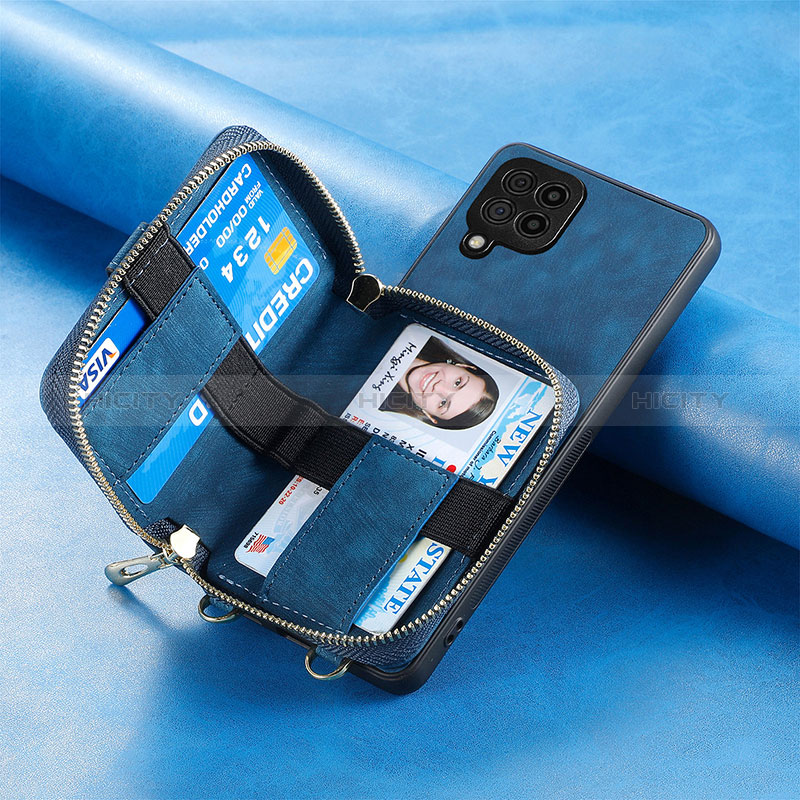 Samsung Galaxy F12用シリコンケース ソフトタッチラバー レザー柄 カバー SD1 サムスン 